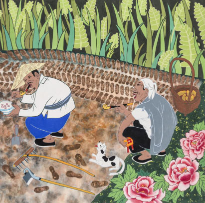 辛集农民画进京在中央民族大学展览