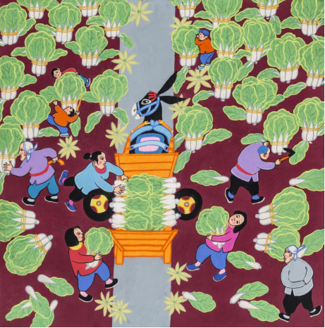 辛集农民画进京在中央民族大学展览