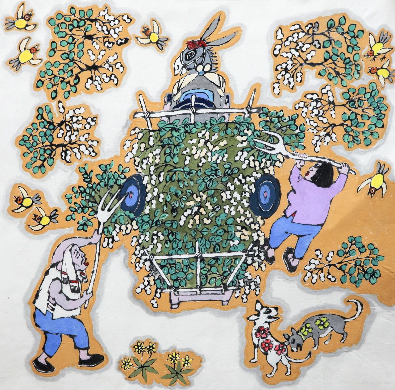 2025“元宵节”辛集农民画在天津市群众艺术馆展出