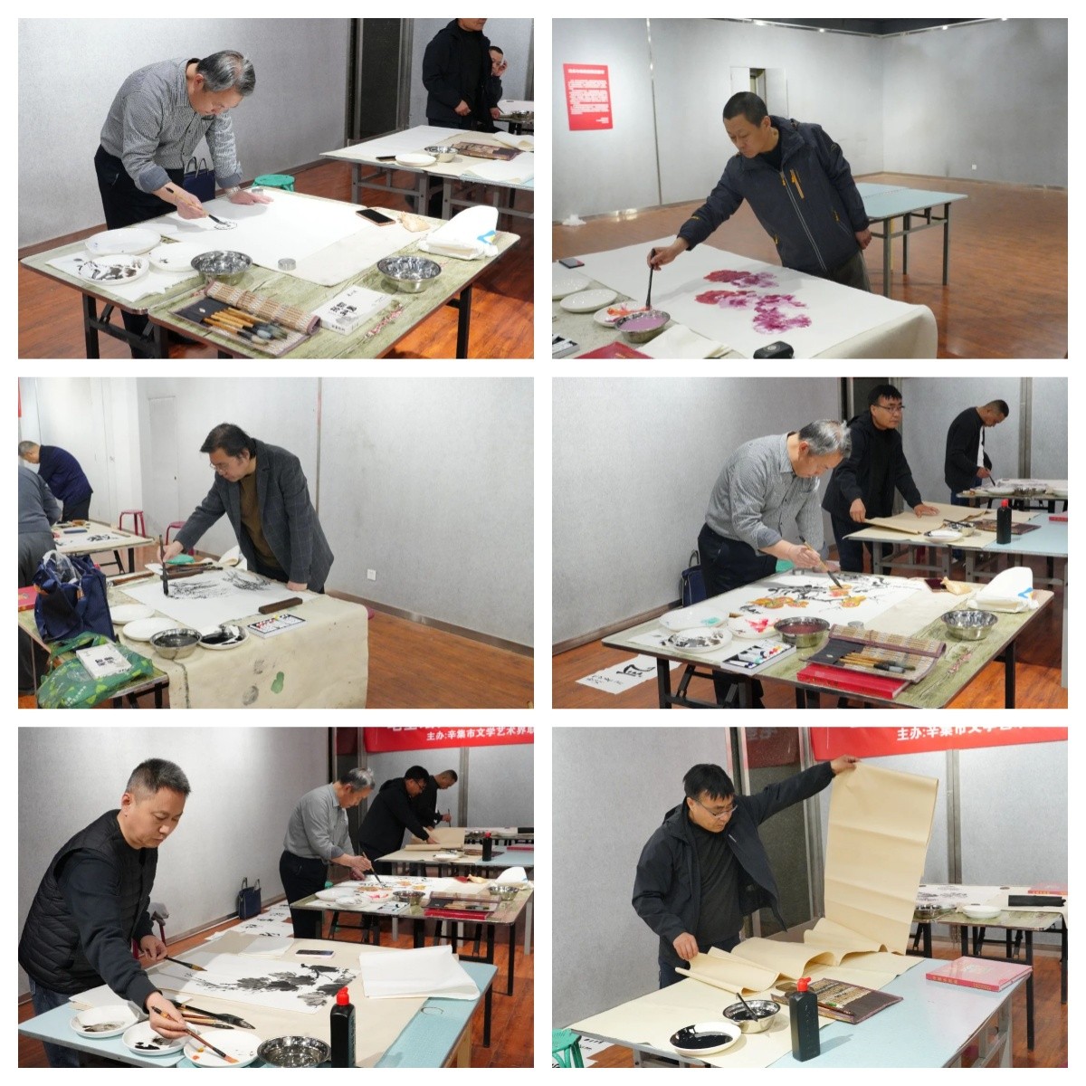 4月5日，辛集市文体中心3楼文化馆展厅翰墨飘香