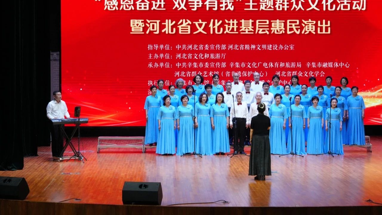 “感恩奋进 双争有我”主题群众文化活动暨河北省文化进基层惠民演出在辛集市传媒中心举办
